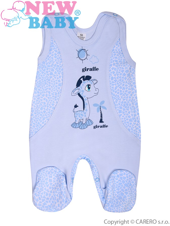 Dojčenské dupačky New Baby Giraffe modré