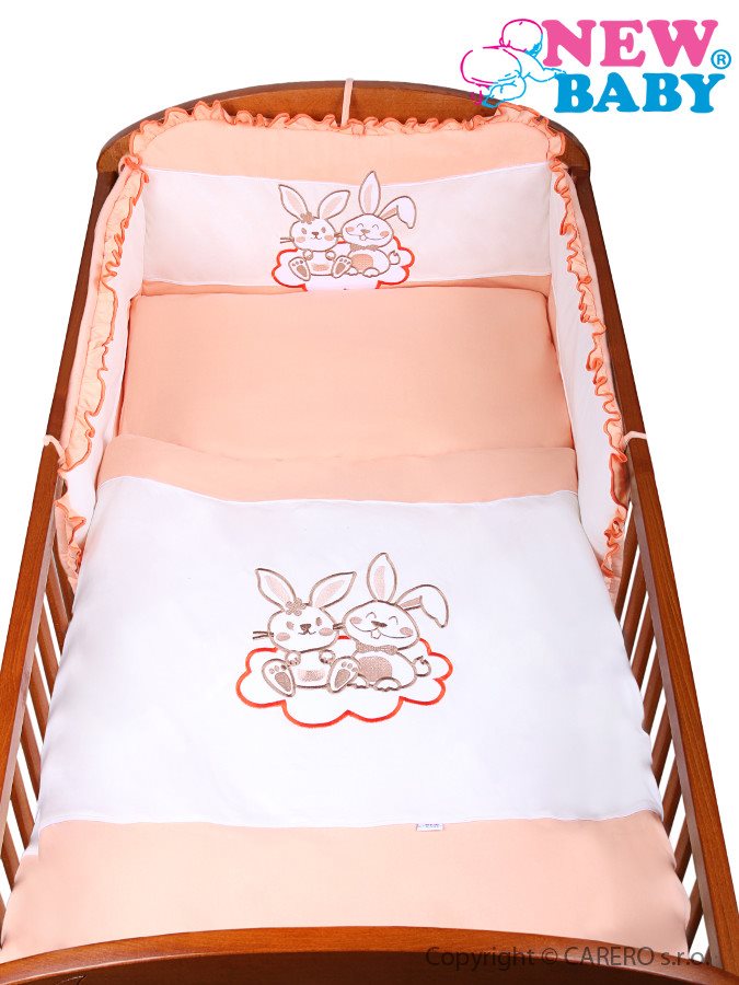 2-dielne posteľné obliečky New Baby Bunnies 90/120 oranžové