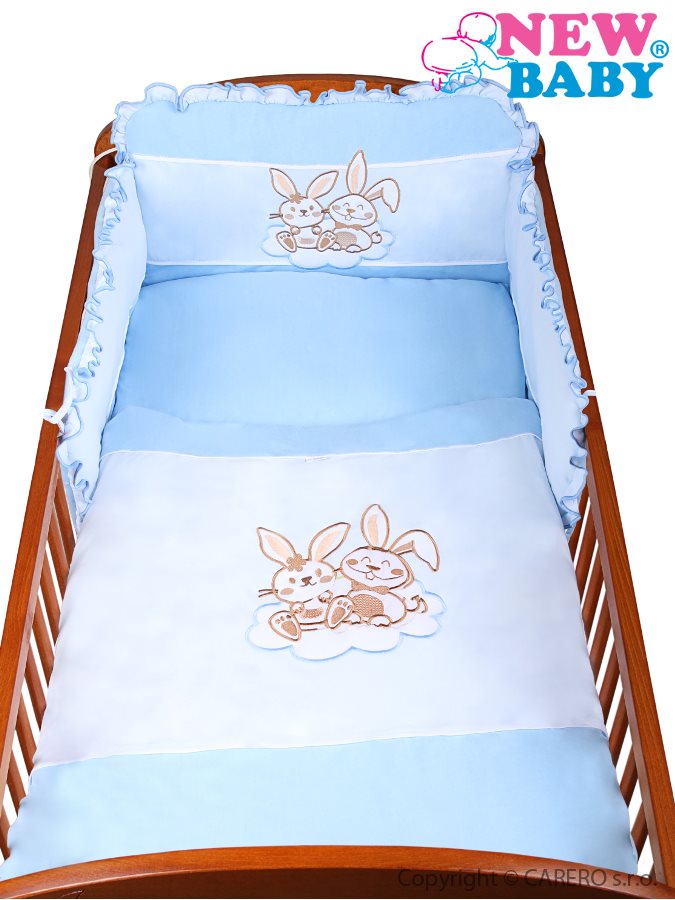 2-dielne posteľné obliečky New Baby Bunnies 90/120 modré