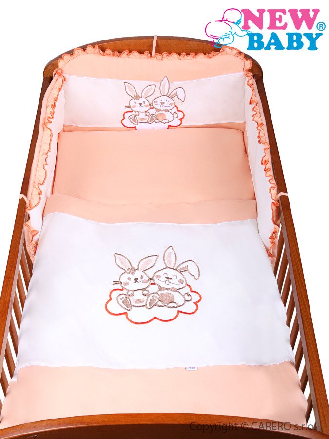 3-dielne posteľné obliečky New Baby Bunnies 90/120 oranžové
