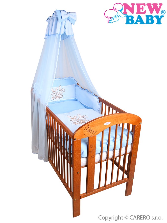 7-dielne posteľné obliečky New Baby Bunnies 90x120 modré
