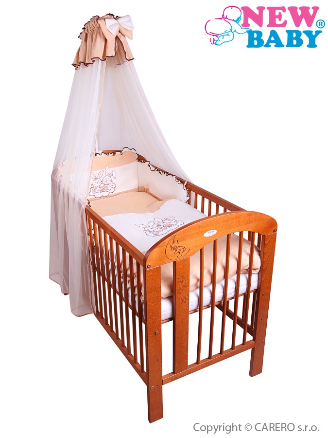 7-dielne posteľné obliečky New Baby Bunnies 100x135 hnedé
