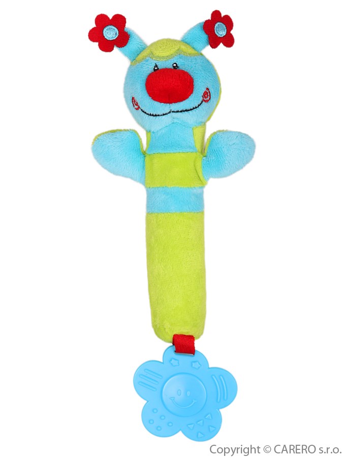 Plyšová pískací hračka s kousátkem Baby Ono beruška zelená