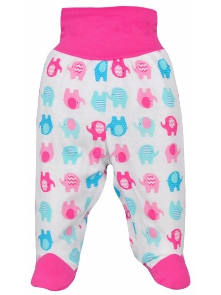 Dojčenské polodupačky Bobas Fashion Dominik ružové so slonmi