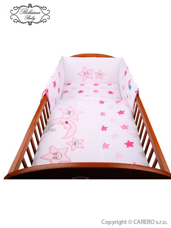 2-dielne posteľné obliečky Belisima Veselé Hviezdičky 100/135 ružové