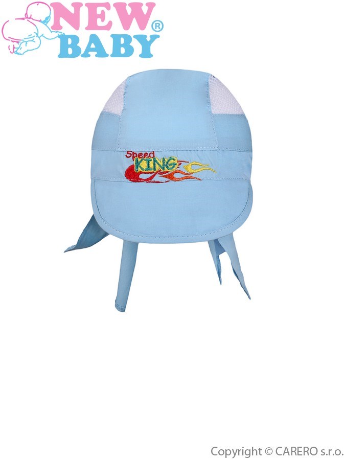 Letná detská čiapočka-šatka New Baby Speed King modrá
