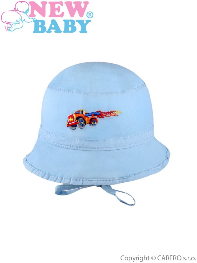 Letný detský klobúčik New Baby Truck modrý