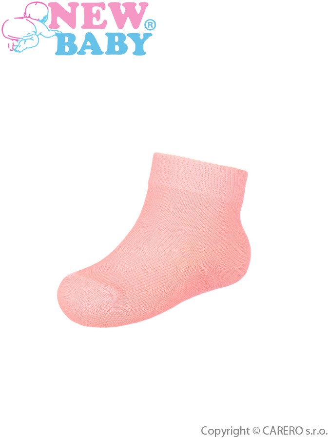 Dojčenské bavlnené ponožky New Baby svetlo ružové