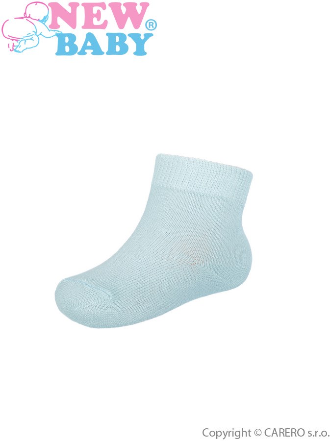 Dojčenské bavlnené ponožky New Baby svetlo modré