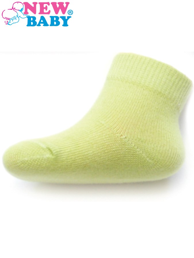 Dojčenské bavlnené ponožky New Baby žlté
