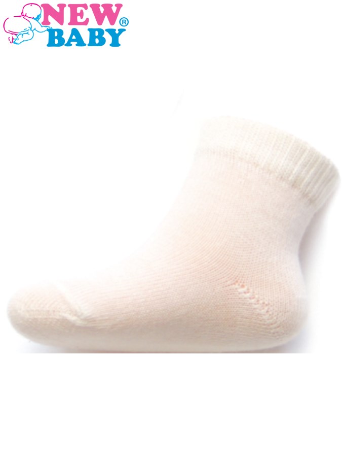 Dojčenské bavlnené ponožky New Baby biele