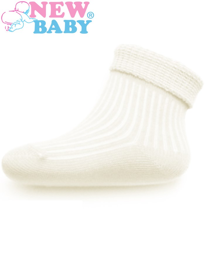 Dojčenské pruhované ponožky New Baby cappuccino
