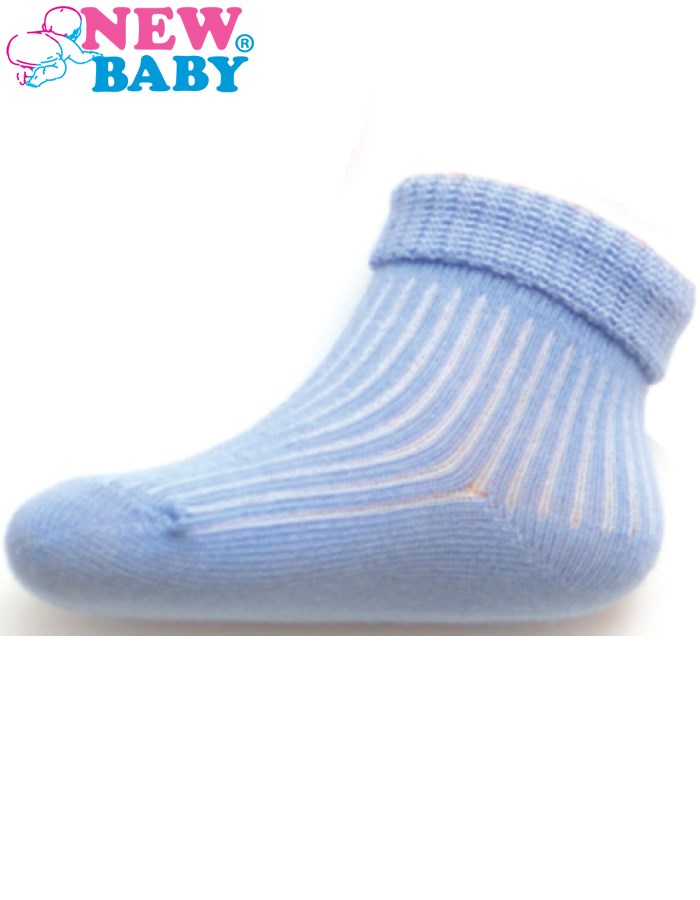 Dojčenské pruhované ponožky New Baby modré