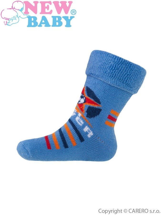 Detské froté ponožky New Baby modré player