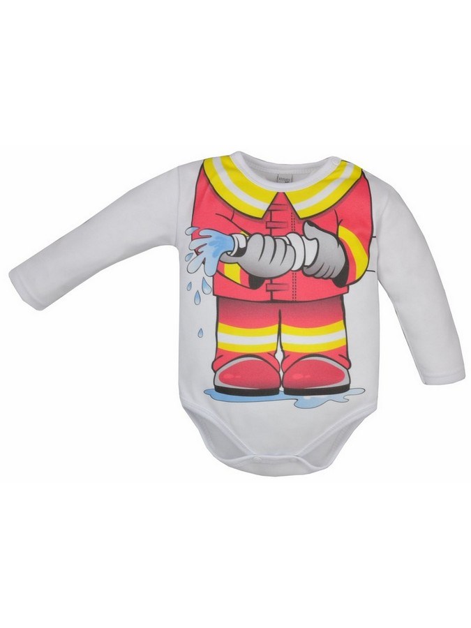 Dojčenské body Bobas Fashion Hrdina s hasičom