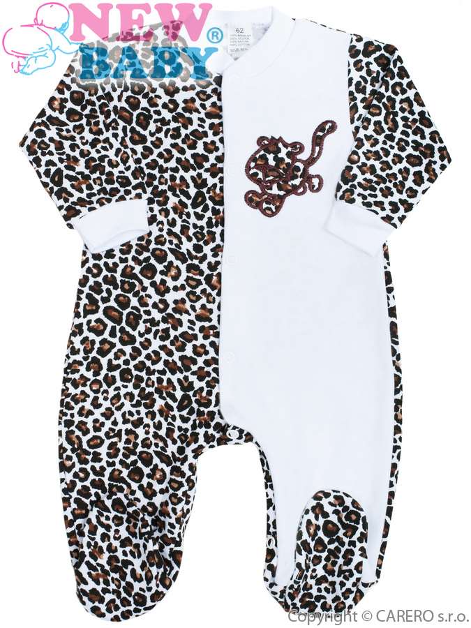 Dojčenský overal New Baby Leopardík hnedý
