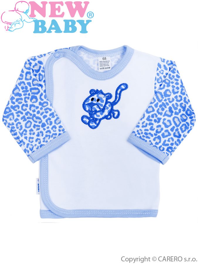 Dojčenská košieľka New Baby Leopardík modrá
