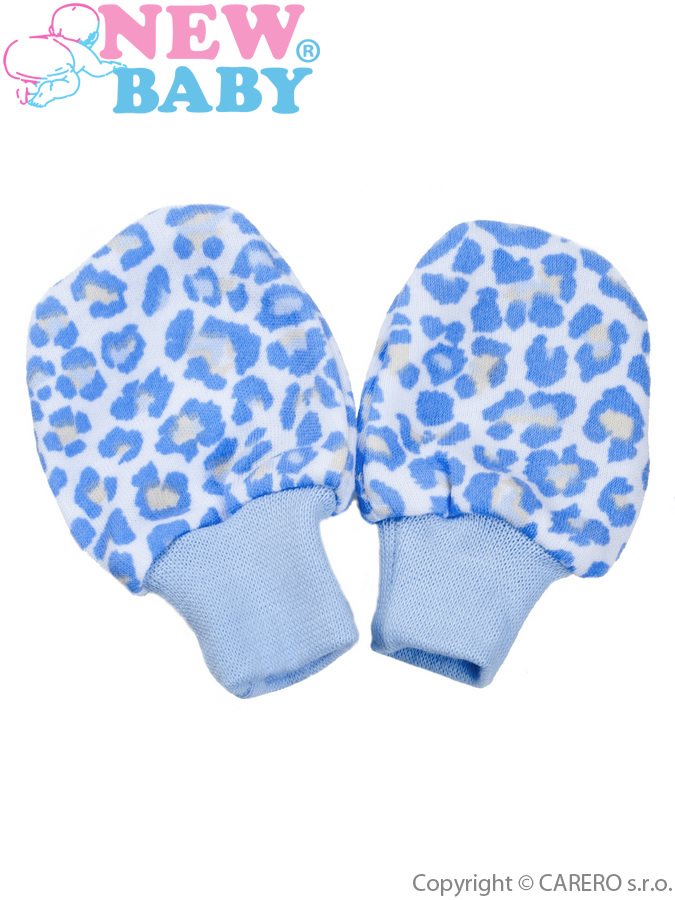 Dojčenské rukavičky New Baby Leopardík modré