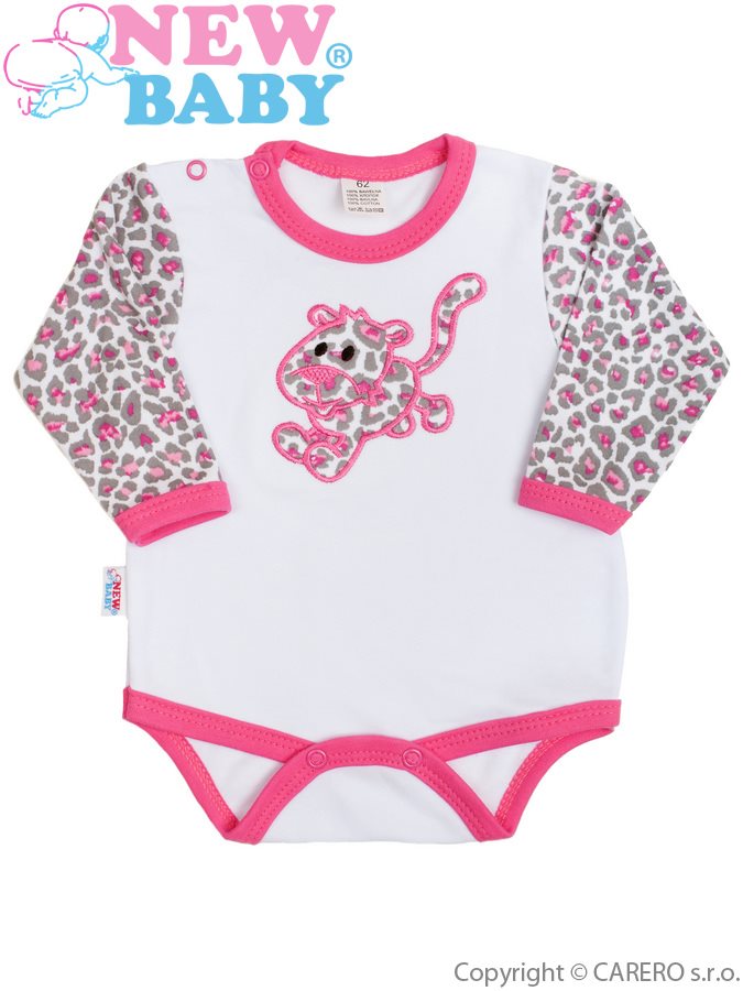 Dojčenské body New Baby Leopardík ružové