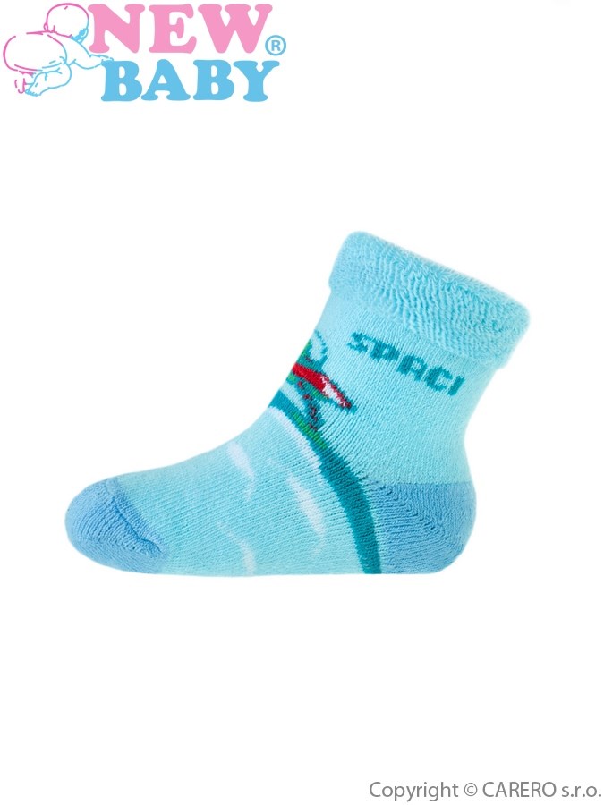 Dojčenské froté ponožky New Baby modré ufo spaci