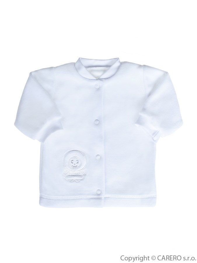 Dojčenský semišový kabátik Baby Service biely