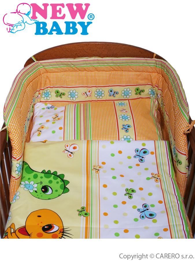 <p>2-dielne posteľnú obliečky New Baby 100/135 cm oranžové s dinom</p>