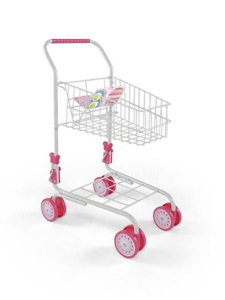 Detský nákupný košík Milly Mally Žofie ružovo-biely