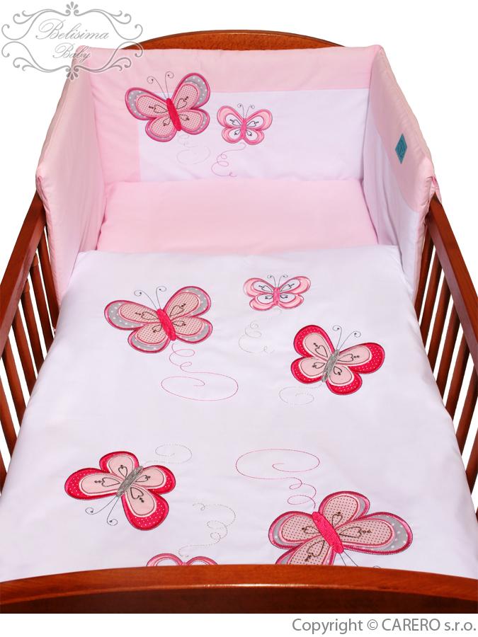 2-dielne posteľné obliečky Belisima Motýlik 100/135 ružové