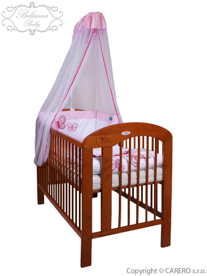 6-dielne posteľné obliečky Belisima Motýlik 90/120 ružové