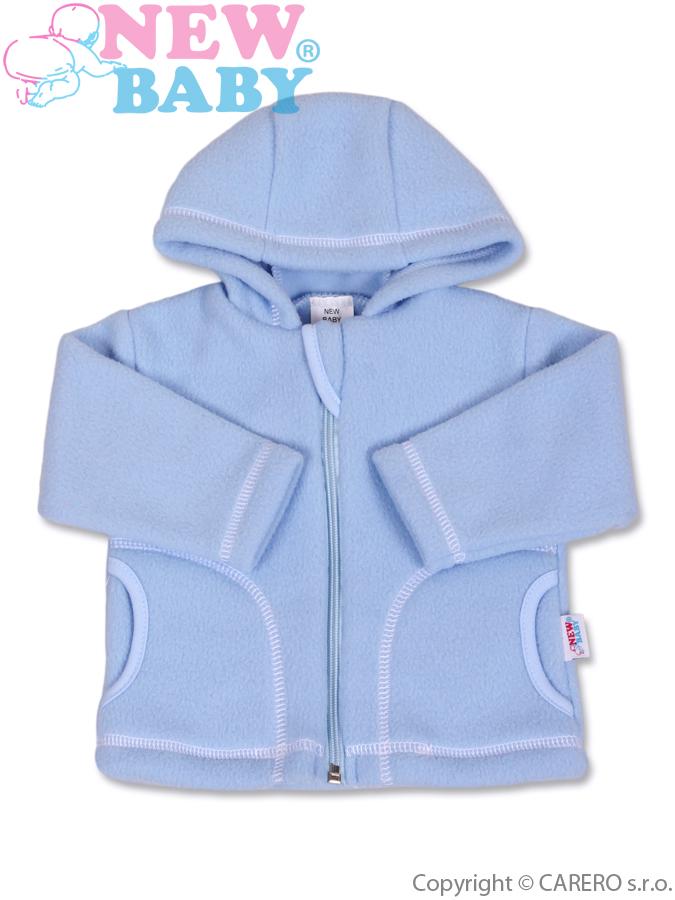 Dojčenský fleecový kabátik New Baby Kubík modrý