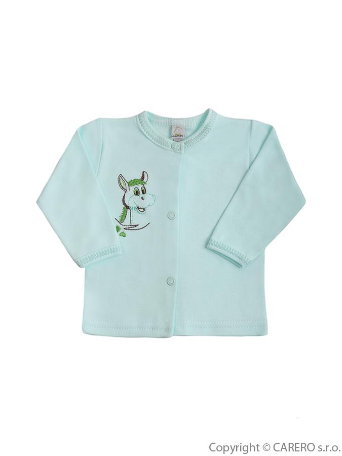 Dojčenský kabátik Bobas Fashion Oslík zelený