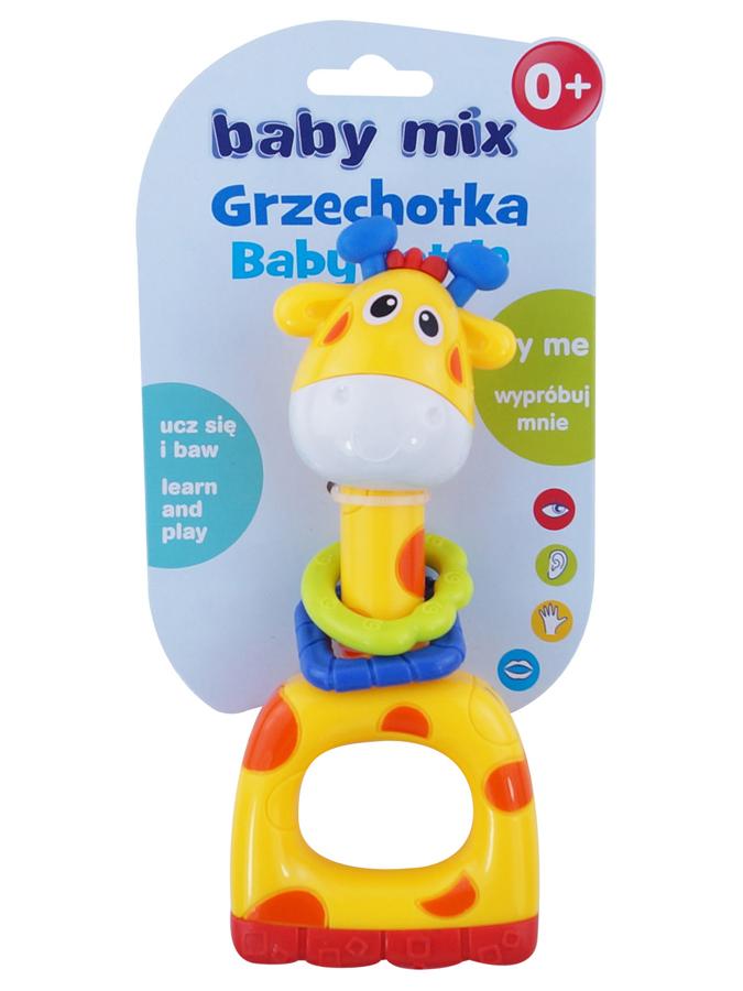 Detské hrkálka Baby Mix žltá žirafa