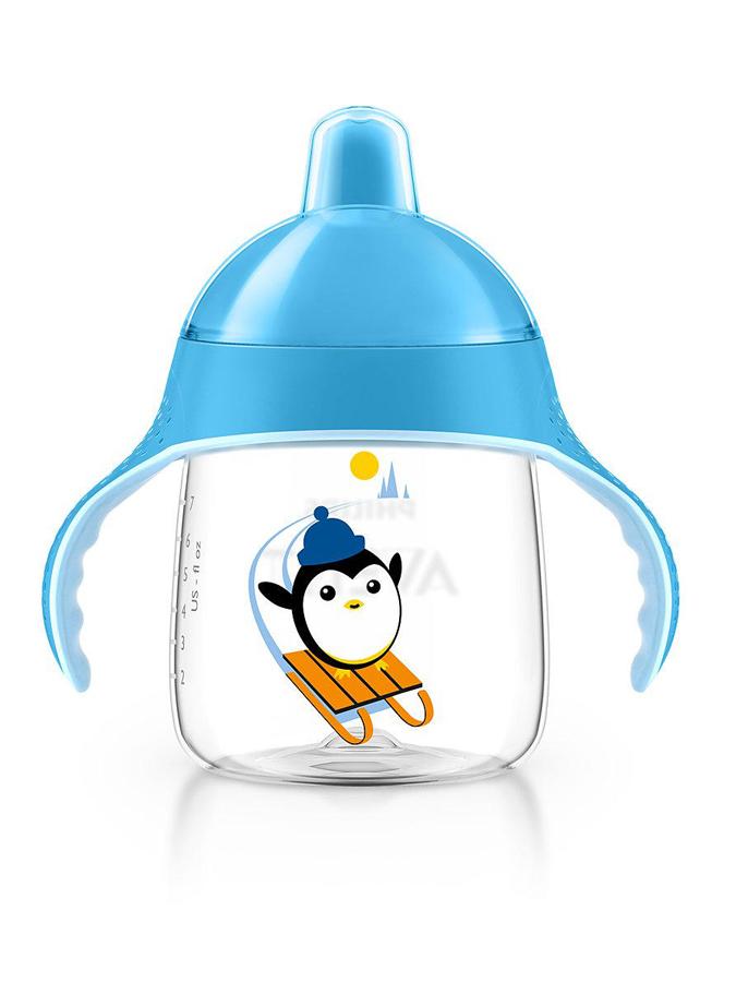 Kúzelný hrnček Avent Pingu 260 ml modrý