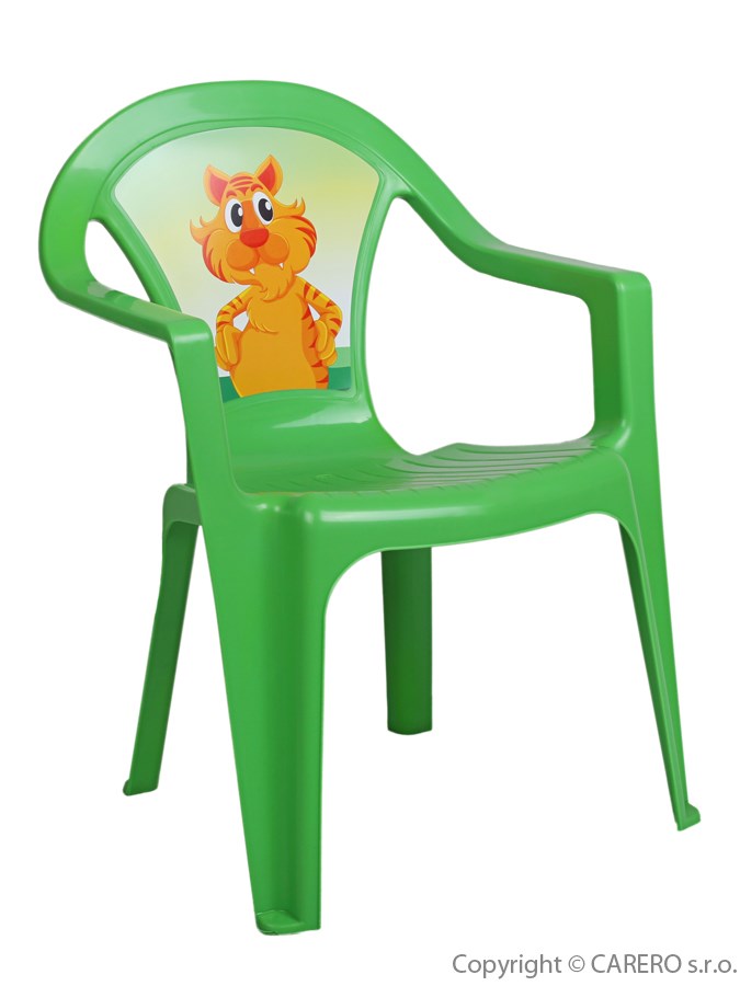 Detský záhradný nábytok - Plastová stolička zelená
