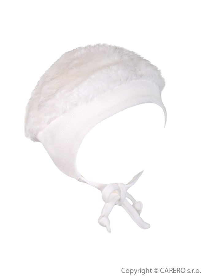 Zimná fleecová čiapočka Baby Service Leďáček biela